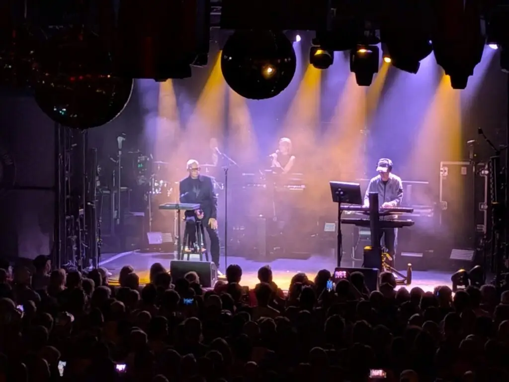 On Stage: Neil Tennant (left) and Chris Lowe (right).