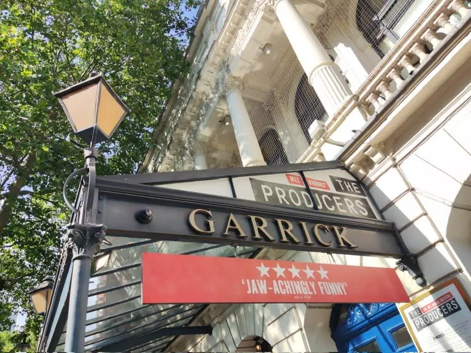 The Garrick Theatre sign.